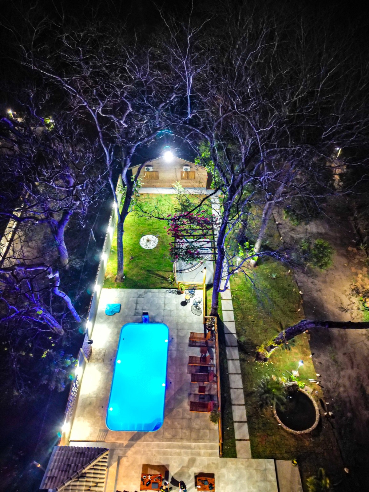 Vista aérea da Pousada do Cobrinha em Águas do Miranda